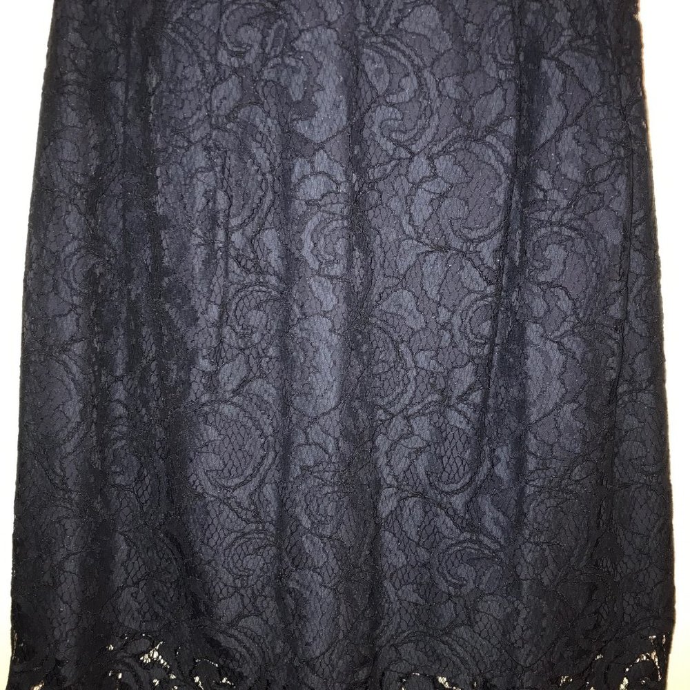 J. CREW Dress 0 Alisa Leavers Lace Navy Blue - Picture 6 of 9